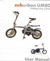 UM80 Sub Urban folding bike user manual